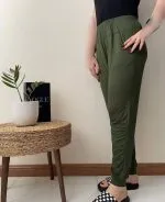 شلوار زنانه ساده گیاهی - Image 7