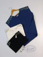 تیشرت پشت گره ای شانه چاپی طهورا - Image 3