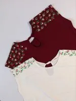 تیشرت پشت گره ای شانه چاپی طهورا - Image 9