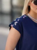 تیشرت پشت گره ای شانه چاپی طهورا - Image 12