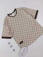 ست تیشرت شلوار Gucci قهوه‌ای - Image 3