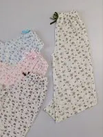 شلوار زنانه نخ پنبه کرکره ای طرح پروانه - Image 6