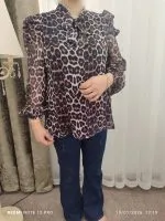 شومیز حریر پلنگی - Image 2