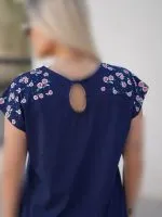 تیشرت پشت گره ای شانه چاپی طهورا - Image 10