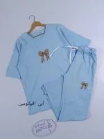 ست تیشرت لانگ و شلوار بگ پاپیون
