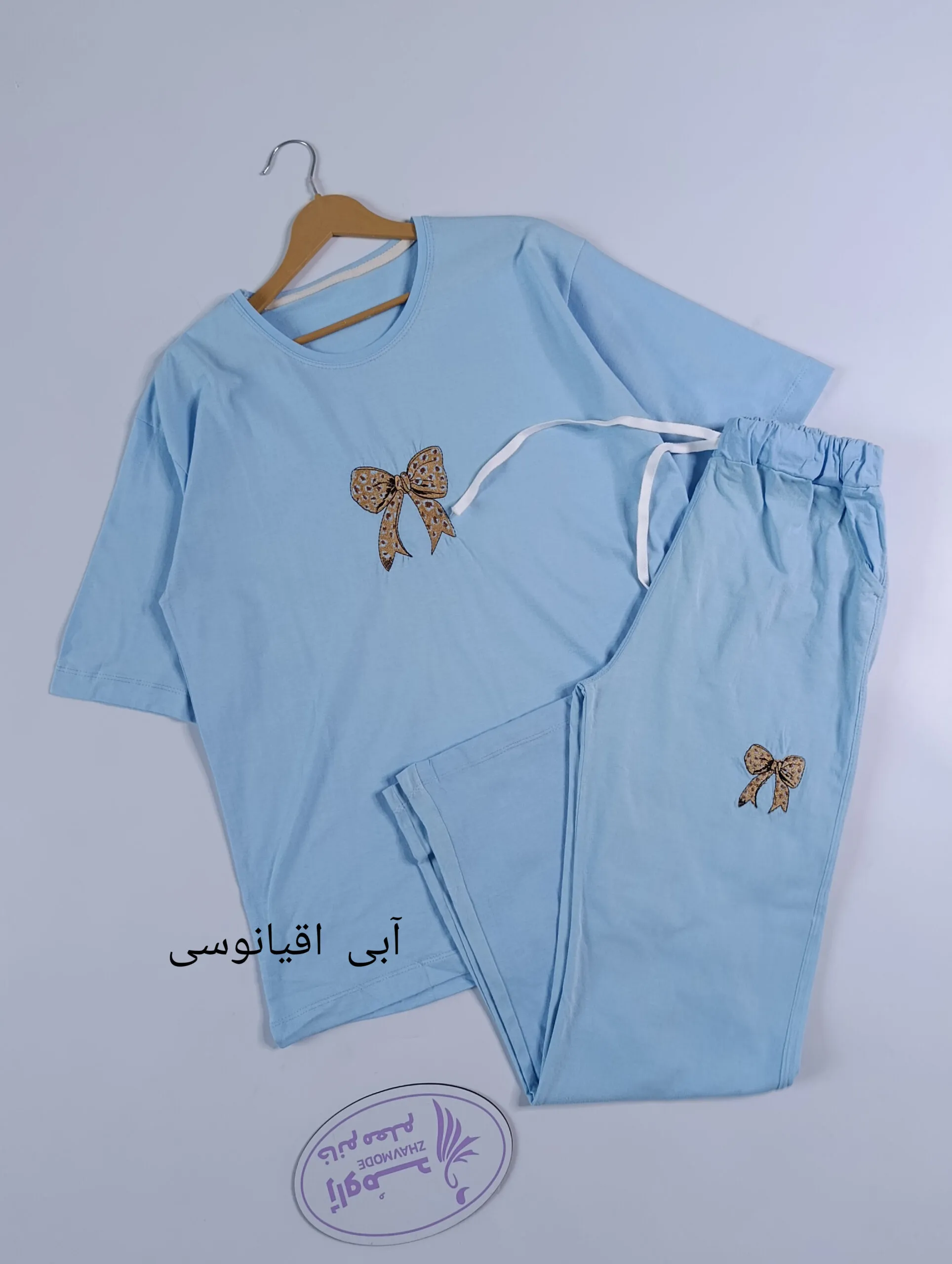 InShot_20260425_175030866-scaled-1.jpg ست تیشرت لانگ و شلوار بگ پاپیون - Image 1