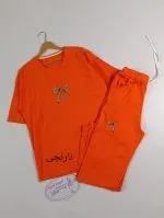 ست تیشرت لانگ و شلوار بگ پاپیون - Image 5
