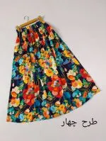 دامن بلند سه دکمه نخی گل آرا - Image 4