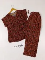 ست راحتی نخی (تیشرت شلوار)
