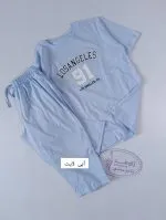 ست تیشرت شلوارک زنانه los Angeles - Image 2