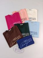 تیشرت زنانه مینیمال hello - Image 2