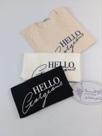 تیشرت زنانه مینیمال hello - Image 3