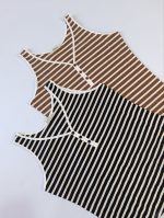 تاپ زنانه راه راه یقه دلبری