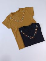 تیشرت یقه هفت گلدوزی - Image 6