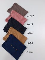 تیشرت سایز بزرگ زنانه برشکا دکمه دار - Image 8